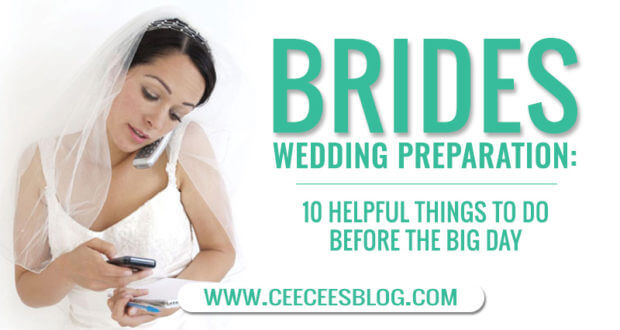 Brides wedding preparation and planning